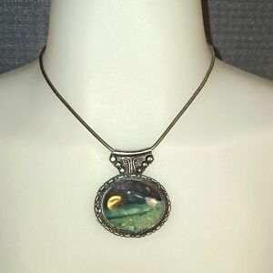 Vintage Blue Stone Necklace